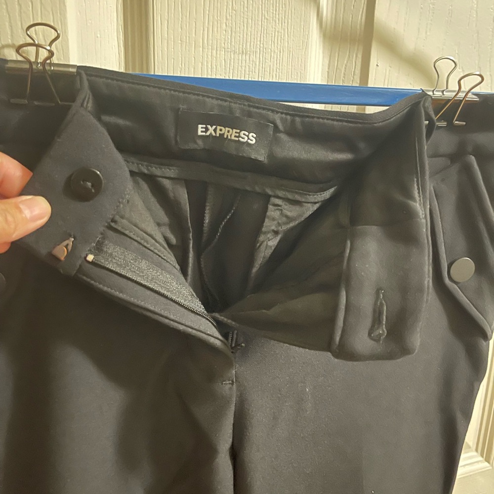 Express petite ankle pants dark blue